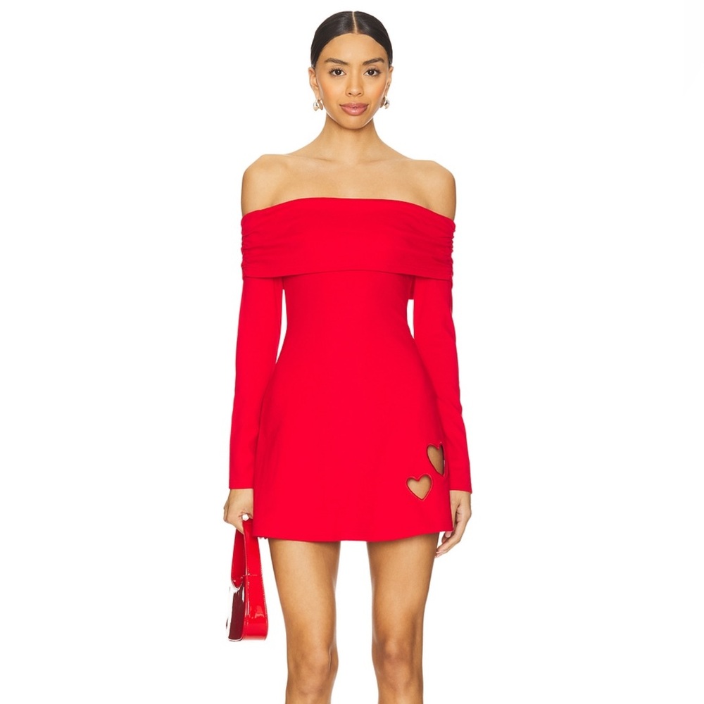 Off-Shoulder Red Mini Dress